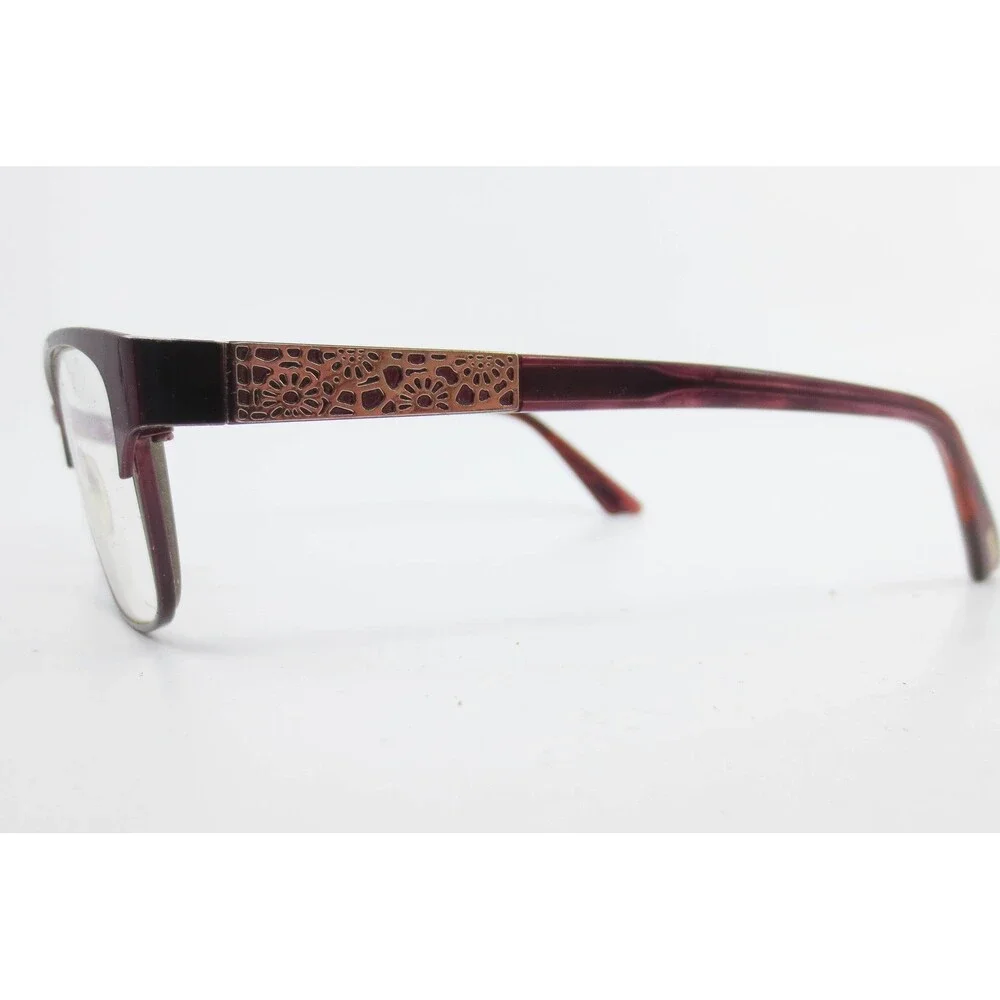 Kay Unger New York K193 BUR Burgundy Cat Eye Floral Filigree Eyeglasses